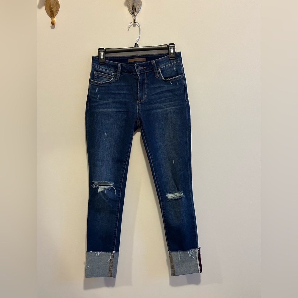 Joe’s Skinny Distressed Cropped Jeans in Hailey